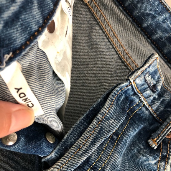 Grlfrnd Cindy’ denim short button fly hi-rise - Picture 8 of 10